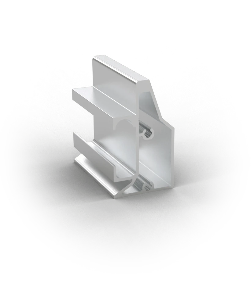 Shower cabin aluminium profile, 3D render